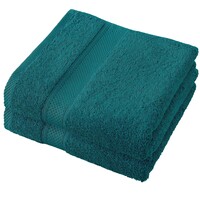 De Witte Lietaer Handdoek Stephanie Lake Green - Set 2 stuks - 50 x 100 cm - Groen - Katoen