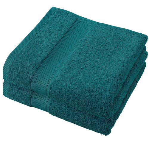 De Witte Lietaer Handdoek Stephanie Lake Green - Set 2 stuks - 50 x 100 cm - Groen - Katoen