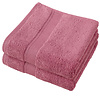 De Witte Lietaer Handdoek Stephanie Carmine -  Set 2 stuks - 50 x 100 cm - Roze - Katoen