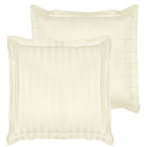De Witte Lietaer Kussensloop Zygo Ivory - 63 x 63 cm - Wit - Katoen Satijn