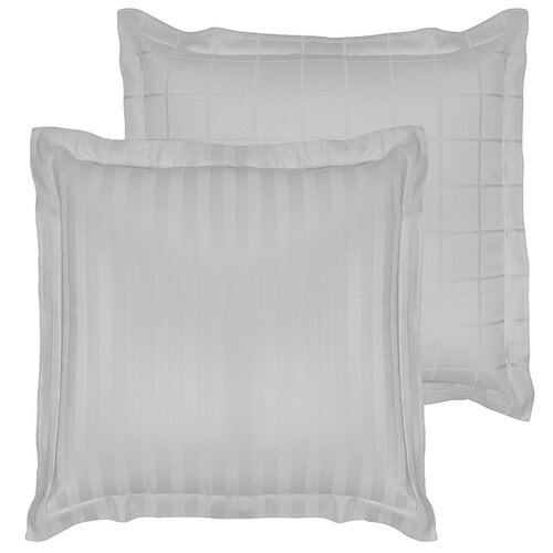 De Witte Lietaer Kussensloop Zygo Silver - 63 x 63 cm - Grijs - Katoen Satijn