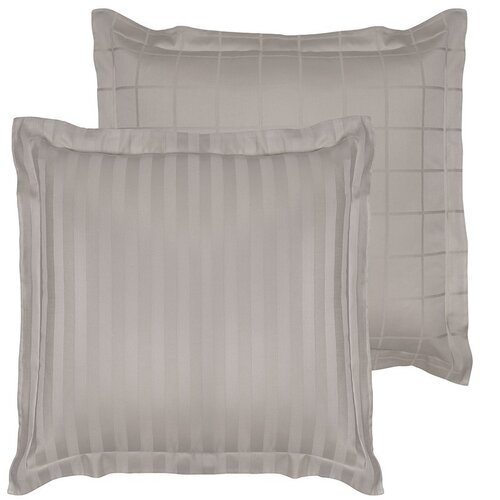 De Witte Lietaer Kussensloop Zygo Atmosphere - 63 x 63 cm - Grijs - Katoen Satijn