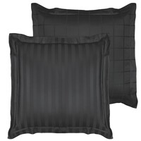 De Witte Lietaer Kussensloop Zygo Ebony - 63 x 63 cm - Zwart - Katoen Satijn
