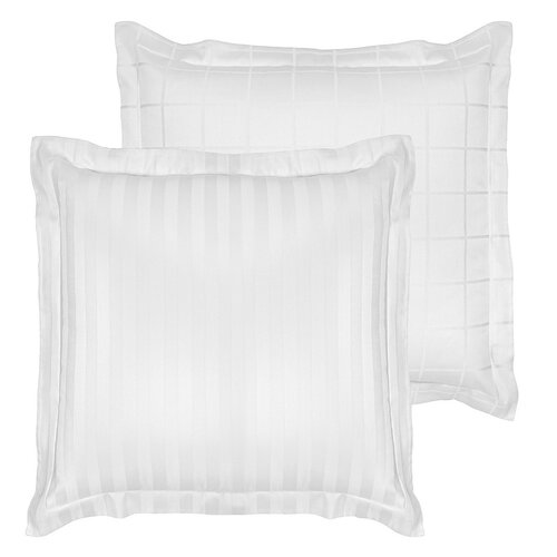 De Witte Lietaer Kussensloop Zygo White - 63 x 63 cm - Wit - Katoen Satijn