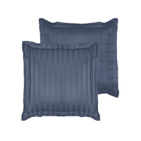 De Witte Lietaer Kussensloop Zygo Indigo - 60 x 70 cm - Blauw - Katoen Satijn