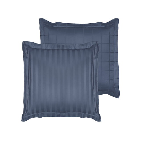 De Witte Lietaer Kussensloop Zygo Indigo - 50 x 70 cm - Blauw - Katoen Satijn