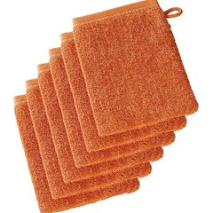 De Witte Lietaer Washandjes Imagine Dusty Orange - 16.5 x 22 cm - 6 stuks - Oranje - Katoen