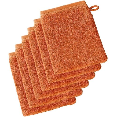 De Witte Lietaer Washandjes Imagine Dusty Orange - 16.5 x 22 cm - 6 stuks - Oranje - Katoen