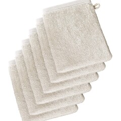 De Witte Lietaer Washandjes Imagine Birch Beige - 16.5 x 22 cm - 6 stuks - Beige - Katoen