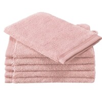 De Witte Lietaer Washandjes Contessa Pearl Pink - 6 stuks - 16 x 21 cm - Roze - Katoen