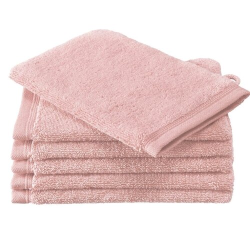 De Witte Lietaer Washandjes Contessa Pearl Pink - 6 stuks - 16 x 21 cm - Roze - Katoen