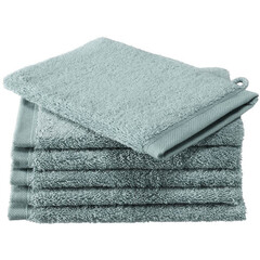 De Witte Lietaer Washandjes Contessa Oxyde - 6 stuks - 16 x 21 cm - Blauw - Katoen
