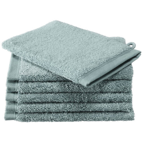 De Witte Lietaer Washandjes Contessa Oxyde - 6 stuks - 16 x 21 cm - Blauw - Katoen
