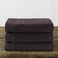 De Witte Lietaer Handdoek Imagine Anthracite - 50 x 100 cm - set 3 stuks - Zwart - Katoen