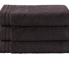 De Witte Lietaer Handdoek Imagine Fudge Brown - 50 x 100 cm - set 3 stuks - Bruin - Katoen