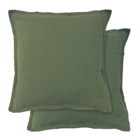 Matt & Rose Set Kussenslopen Sauge - (2x) 65 x 65 cm - 100% Linnen
