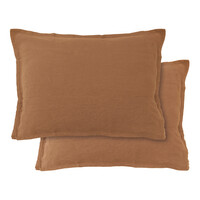 Matt & Rose Set Kussenslopen Ecorce - Bruin - 50 x 70 cm - 100% Linnen