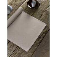De Witte Lietaer Tafelloper Sonora - Bruin - 50 x 160 cm - 100% Katoen