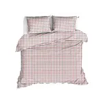 Moodit Dekbedovertrek Odil Rhombus Ruby Red - Rood - Katoen