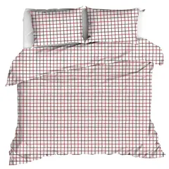 Moodit Dekbedovertrek Odil Rhombus Ruby Red - Rood - Katoen