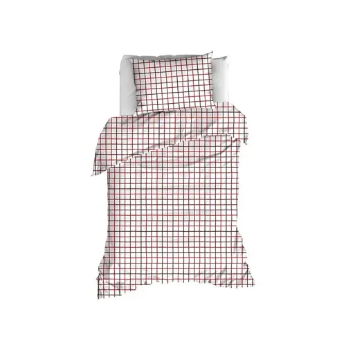 Moodit Dekbedovertrek Odil Rhombus Ruby Red - Rood - Katoen