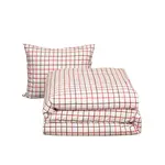 Moodit Dekbedovertrek Odil Rhombus Ruby Red - Rood - Katoen