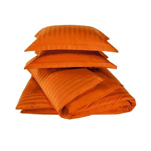 De Witte Lietaer Dekbedovertrek Zygo Gold Flame - Oranje - Katoen Satijn