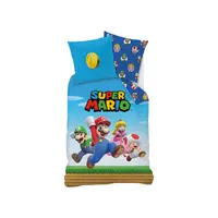 Super Mario Dekbedovertrek Friends - 140 x 200 + 63 x 63 cm - Katoen