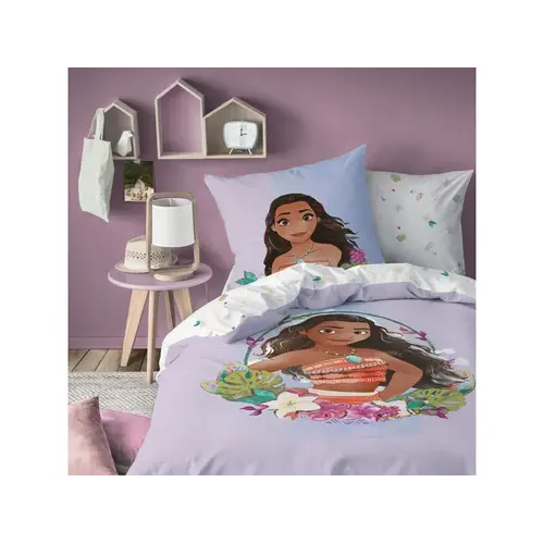 Disney Vaiana Dekbedovertrek, Island - Eenpersoons - 140 x 200 + 63 x 63 cm - Katoen