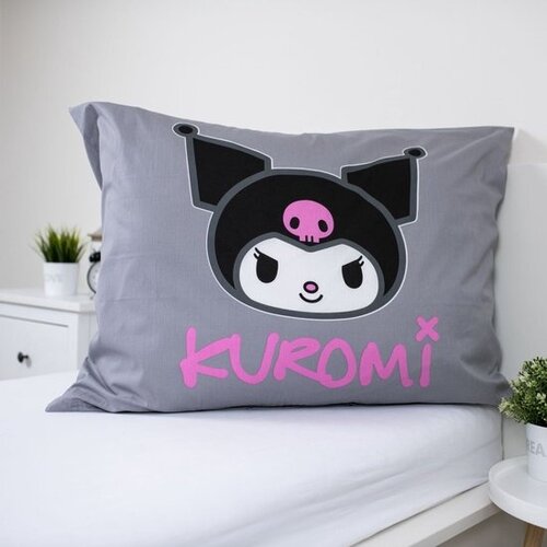 Hello Kitty Dekbedovertrek Kuromi Hearts - 140 x 200 cm / 70 x 90 cm - Katoen