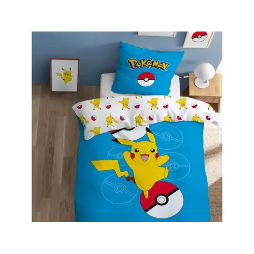 Pokemon Dekbedovertrek Pokeball - 140 x 200 + 63 x 63 cm - Katoen