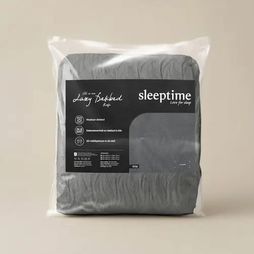 Sleeptime Lazy Dekbed Rafa Grijs + kussensloop/kussenslopen