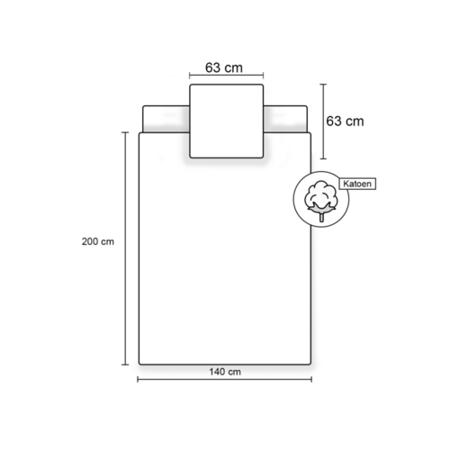 Bluey Dekbedovertrek Colorful - 140 x 200 + 63 x 63 cm - Katoen