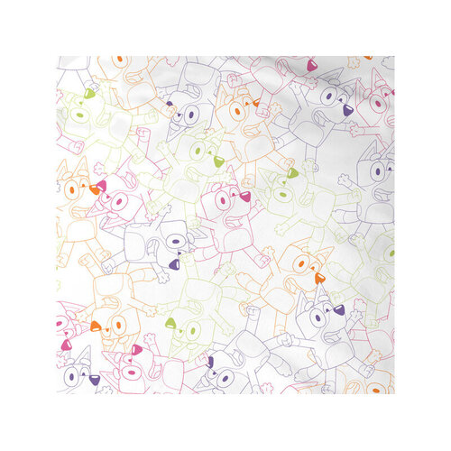 Bluey Dekbedovertrek Colorful - 140 x 200 + 63 x 63 cm - Katoen