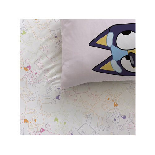 Bluey Dekbedovertrek Colorful - 140 x 200 + 63 x 63 cm - Katoen