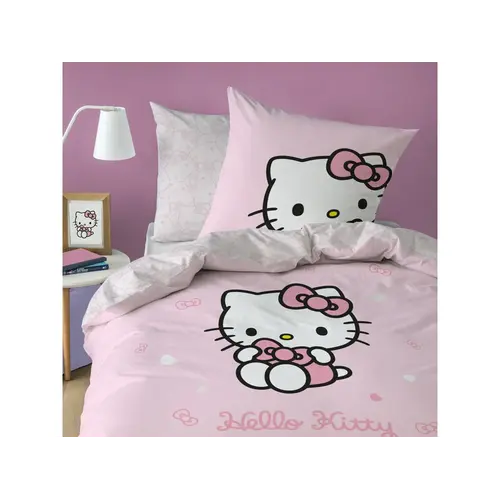 Hello Kitty Dekbedovertrek Cute - 140 x 200 + 63 x 63 cm - Katoen