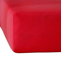 Moodit Hoeslaken Alina Uni Deep Red - Katoen Jersey