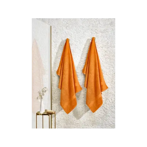 De Witte Lietaer Douchelaken Stephanie Copper - Set 2 stuks - 70 x 140 cm - Oranje - Katoen