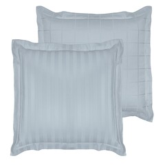 De Witte Lietaer Kussensloop Zygo Ice Blue - Blauw - Katoen Satijn