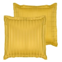 De Witte Lietaer Kussensloop Zygo Ochre  - 63 x 63 cm - Geel - Katoen Satijn
