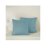 De Witte Lietaer Set Kussenslopen Olivia Arctic - 2 stuks - 40 x 40 cm - Blauw - Katoen Satijn