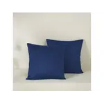 De Witte Lietaer Set Kussenslopen Olivia Blue Indigo - 2 stuks - 40 x 40 cm - Blauw - Katoen Satijn