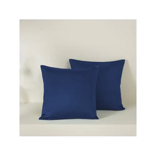 De Witte Lietaer Set Kussenslopen Olivia Blue Indigo - 2 stuks - 40 x 40 cm - Blauw - Katoen Satijn