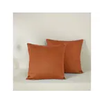 De Witte Lietaer Set Kussenslopen Olivia Caramel - 2 stuks - 40 x 40 cm - Bruin - Katoen Satijn