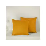 De Witte Lietaer Set Kussenslopen Olivia Copper - 2 stuks - 40 x 40 cm - Oranje - Katoen Satijn