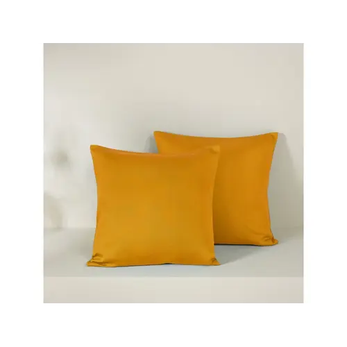 De Witte Lietaer Set Kussenslopen Olivia Copper - 2 stuks - 40 x 40 cm - Oranje - Katoen Satijn
