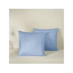 De Witte Lietaer Set Kussenslopen Olivia Serenity- 2 stuks - 40 x 40 cm - Blauw - Katoen Satijn