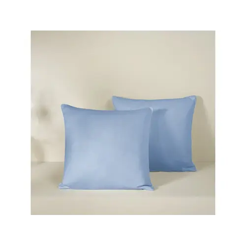 De Witte Lietaer Set Kussenslopen Olivia Serenity- 2 stuks - 40 x 40 cm - Blauw - Katoen Satijn
