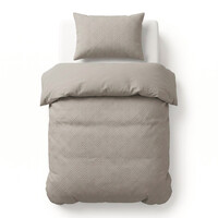 Sleeptime DekbedovertrekModern Geo 3D Taupe/Grijs