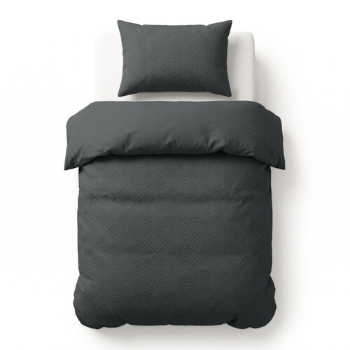 Sleeptime Dekbedovertrek Modern Geo 3D Antraciet